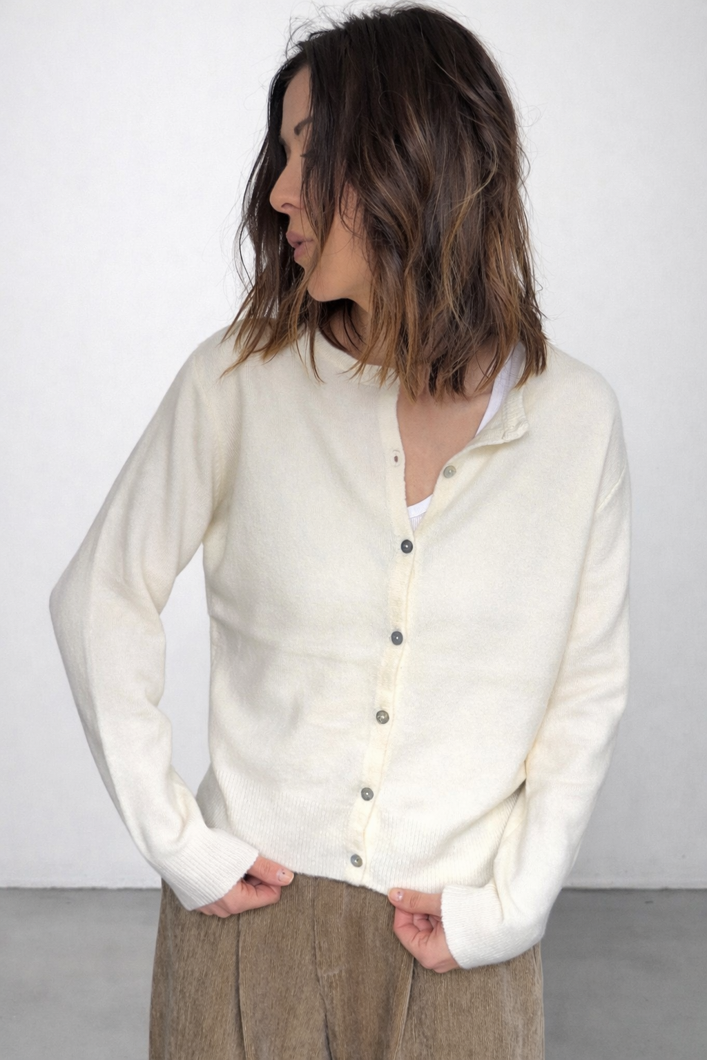 Gilet écru IRIS