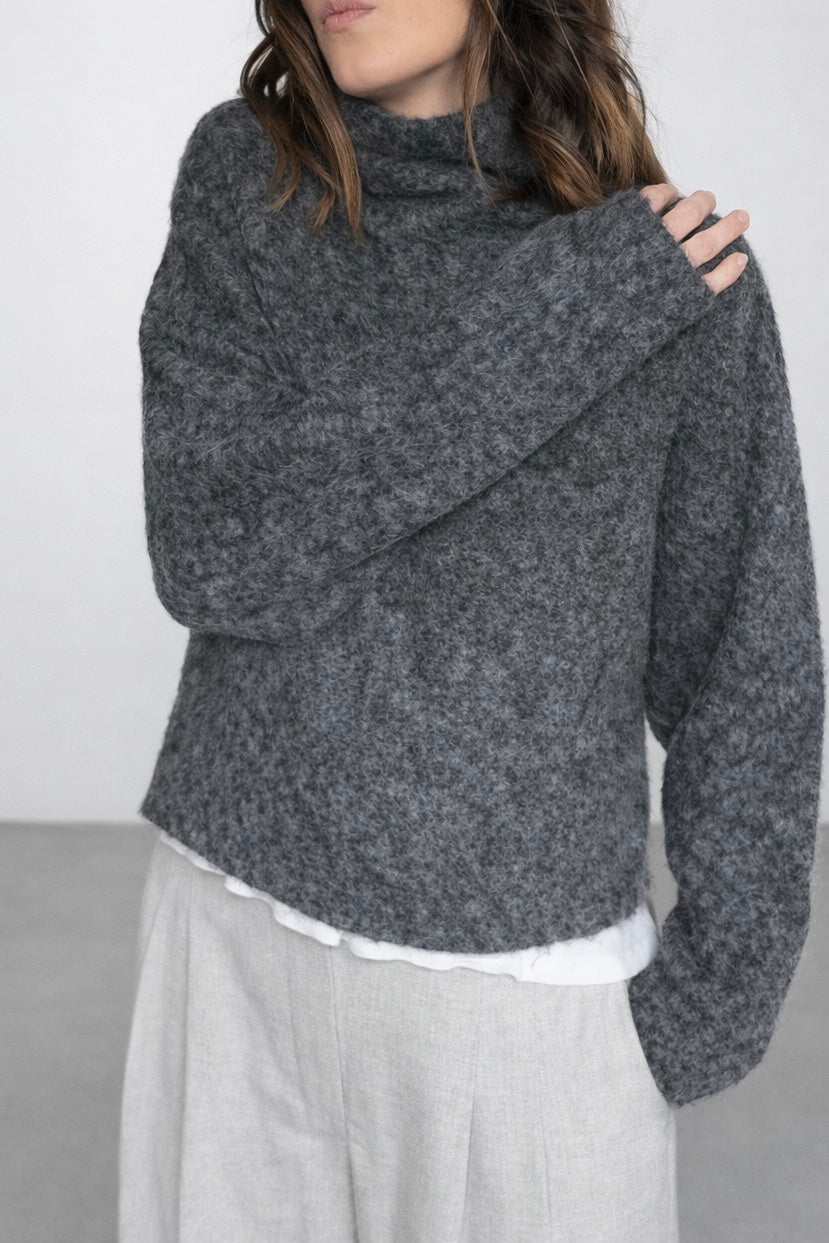 Pull gris chiné NOAH -