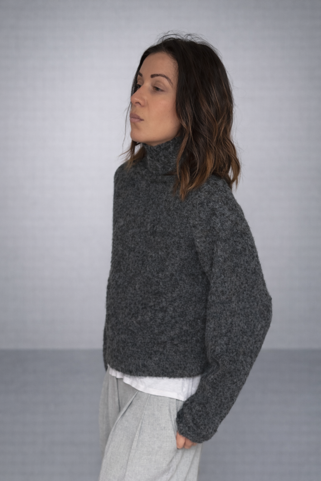 Pull gris chiné NOAH -