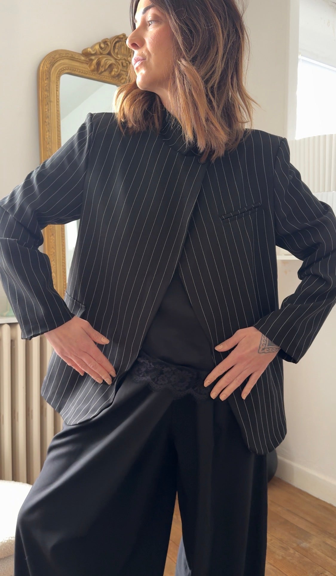 Veste blazer BRIGITTE noire