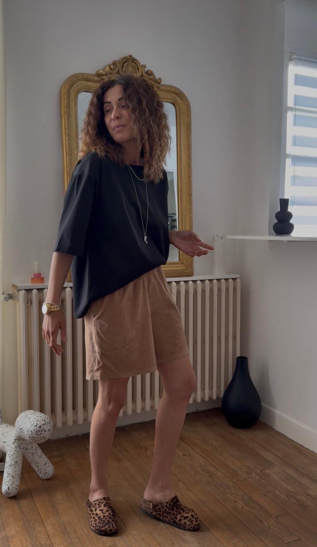 Short éponge BILL camel