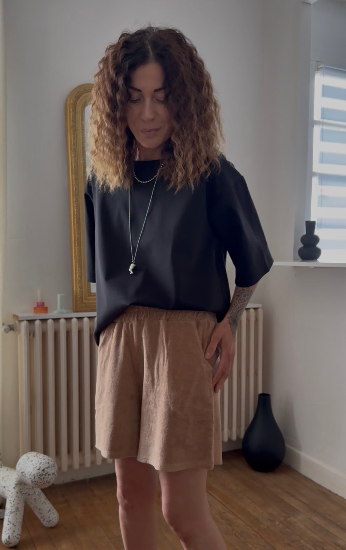 Short éponge BILL camel