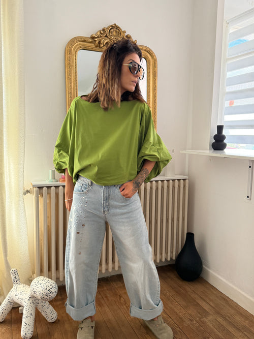 Blouse ISABELLE vert Pomme