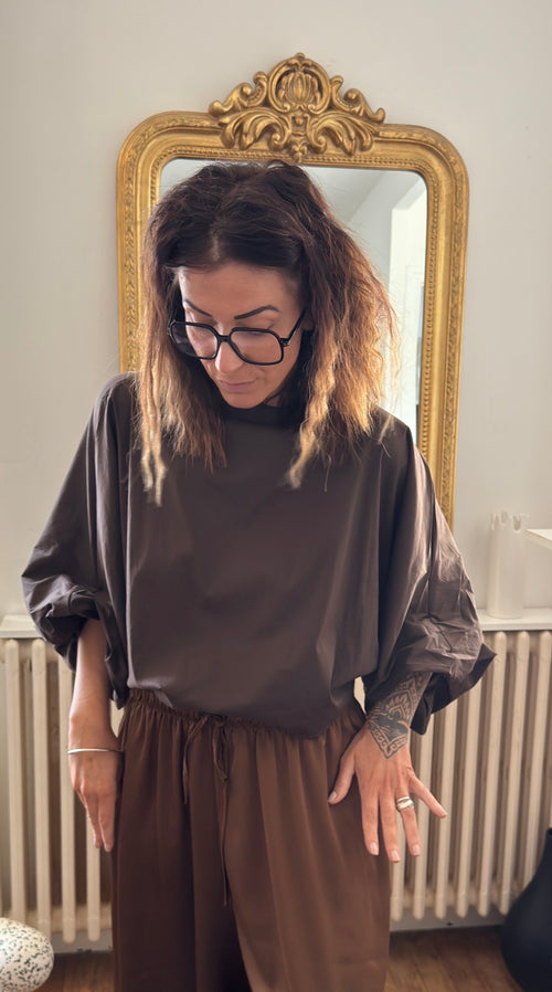 Blouse ISABELLE Marron Chocolat