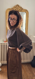 Blouse ISABELLE Marron Chocolat